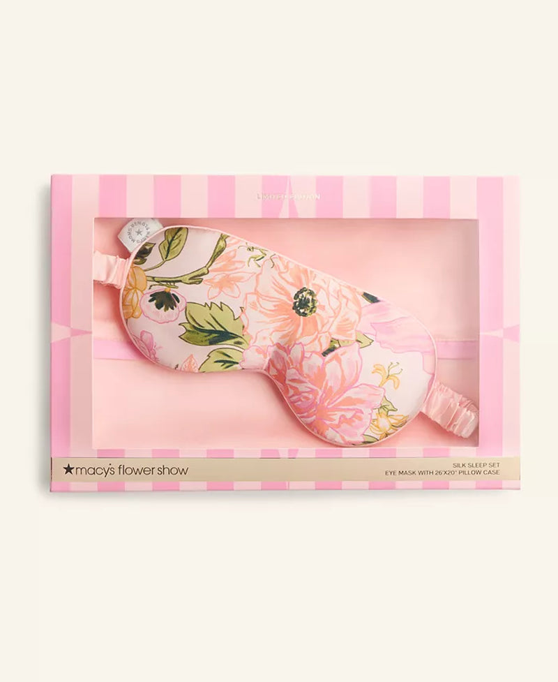 Flower Show Pillowcase and Eye Mask Sleep Set, Exclusively at