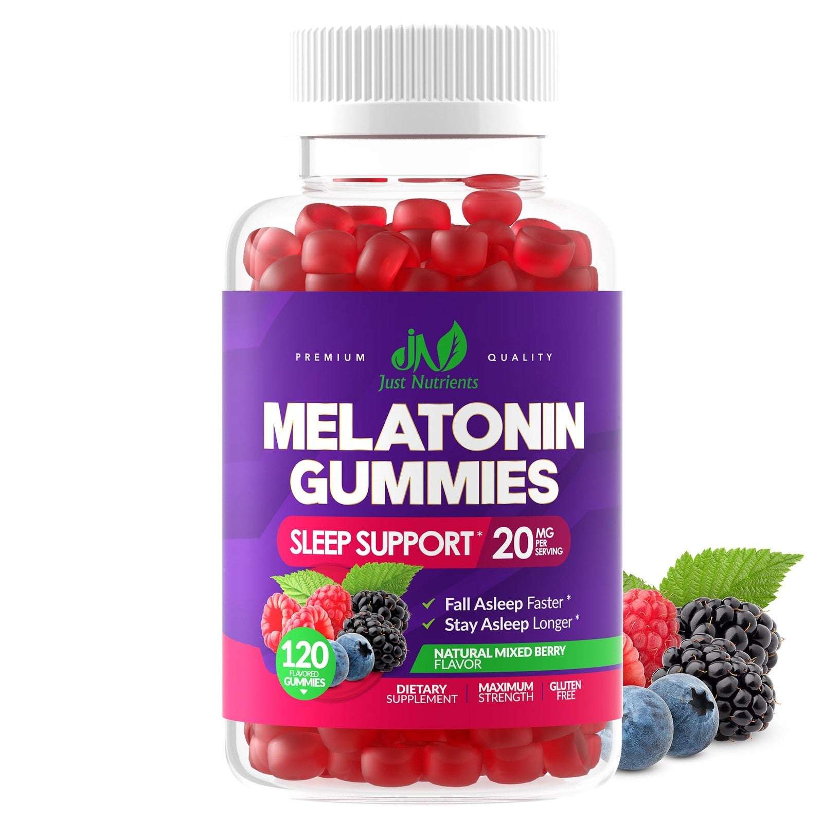 Melatonin 20Mg Gummies for Adults (120 Count) - Maximum Strength Sleep