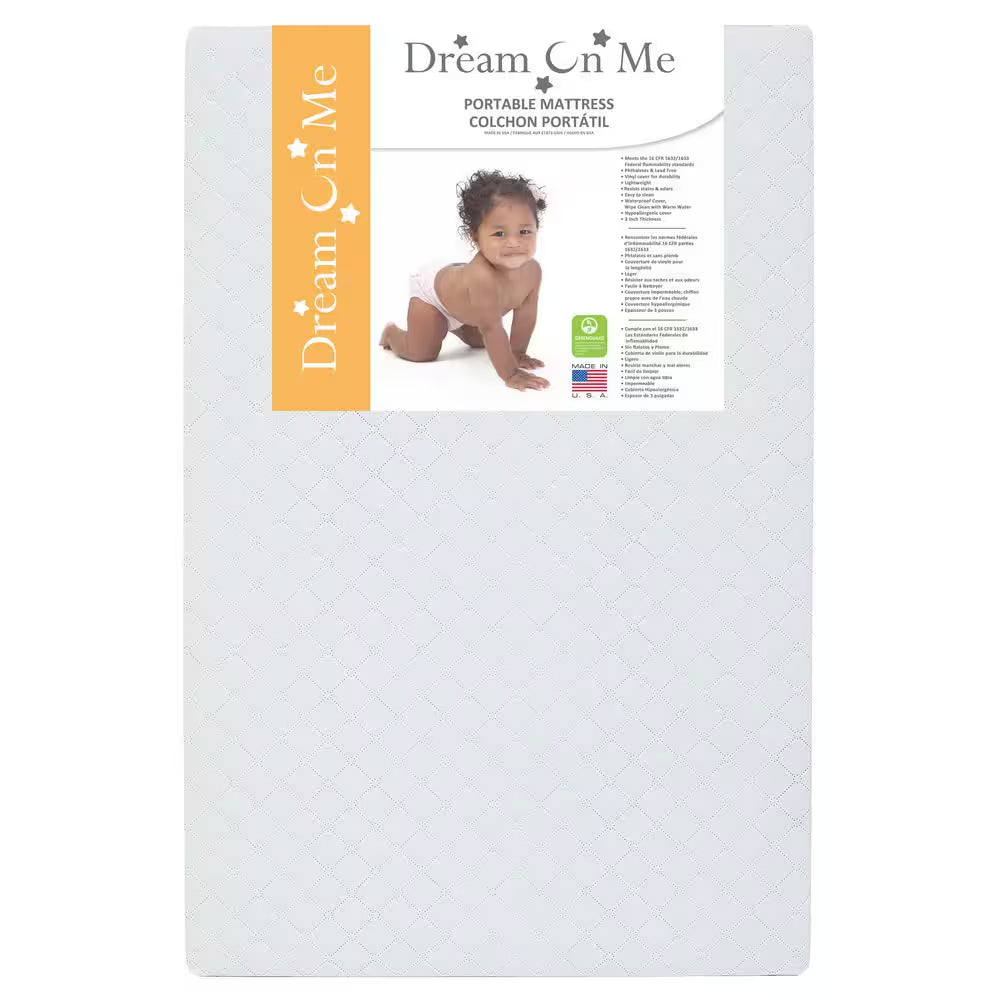 3 In. Portable Mini Crib Mattress