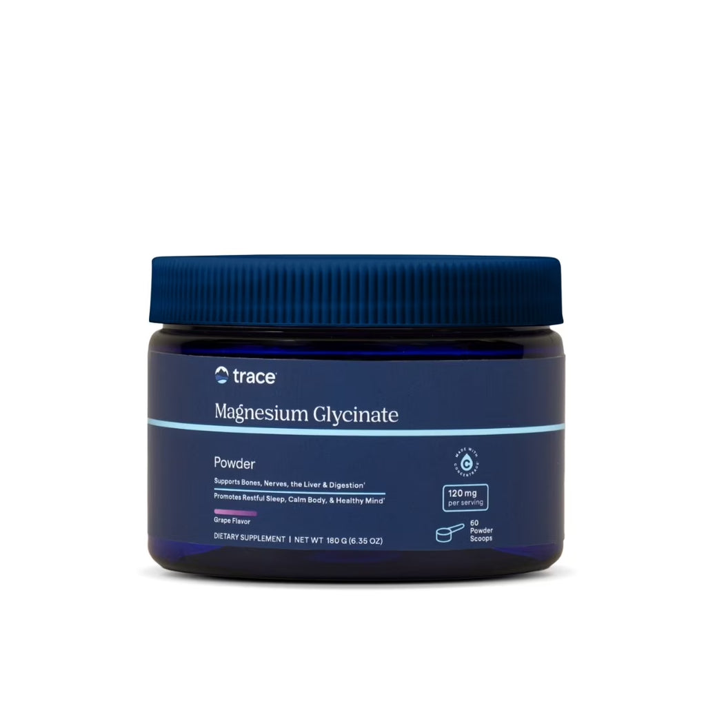 Minerals Magnesium Glycinate Powder - Daily Magnesium Powder for Sleep Support - Calming Bedtime Drink - Natural & Gentle - Grape - 180G (60 Servings)