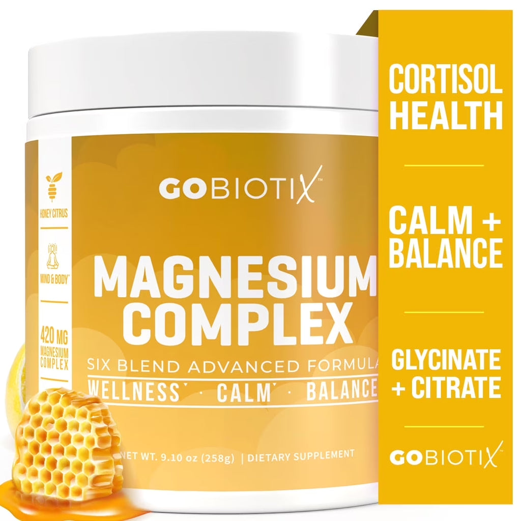 Magnesium Complex Powder with Magnesium Glycinate & Citrate, Honey Citrus Flavor, 60 Servings