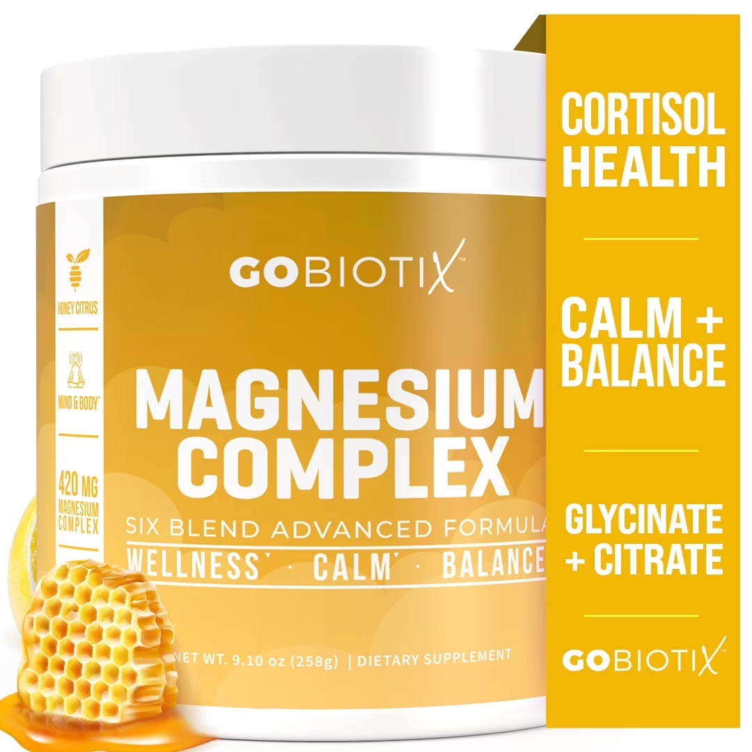Magnesium Complex Powder with Magnesium Glycinate & Citrate, Honey Citrus Flavor, 60 Servings
